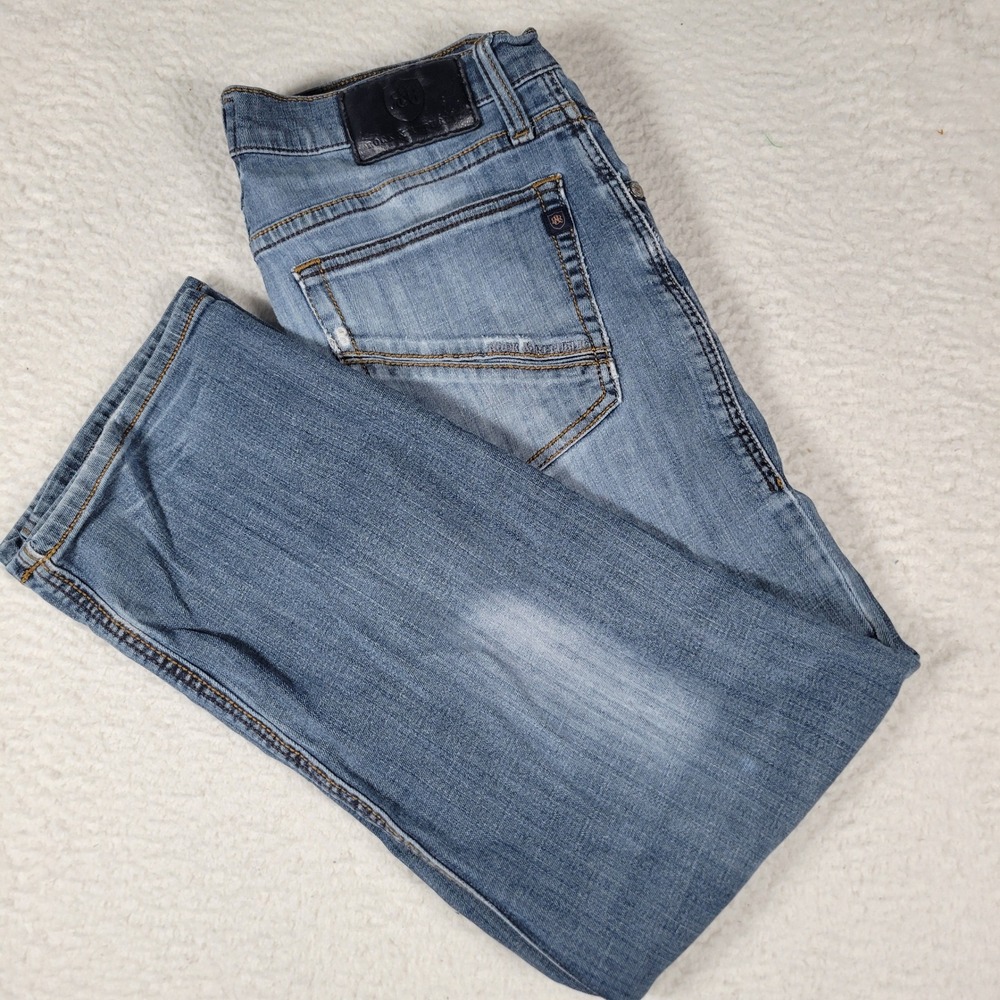 Rock & Republic Relaxed Straight Jeans Mens 32x30 Blue Medium Wash Denim‎ Pants